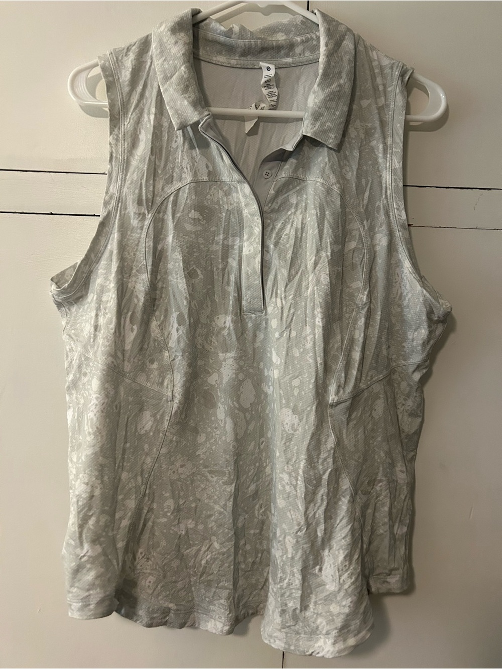 Lululemon Quick-Dry Sleeveless Polo Terrazzo Marble Woment's 14